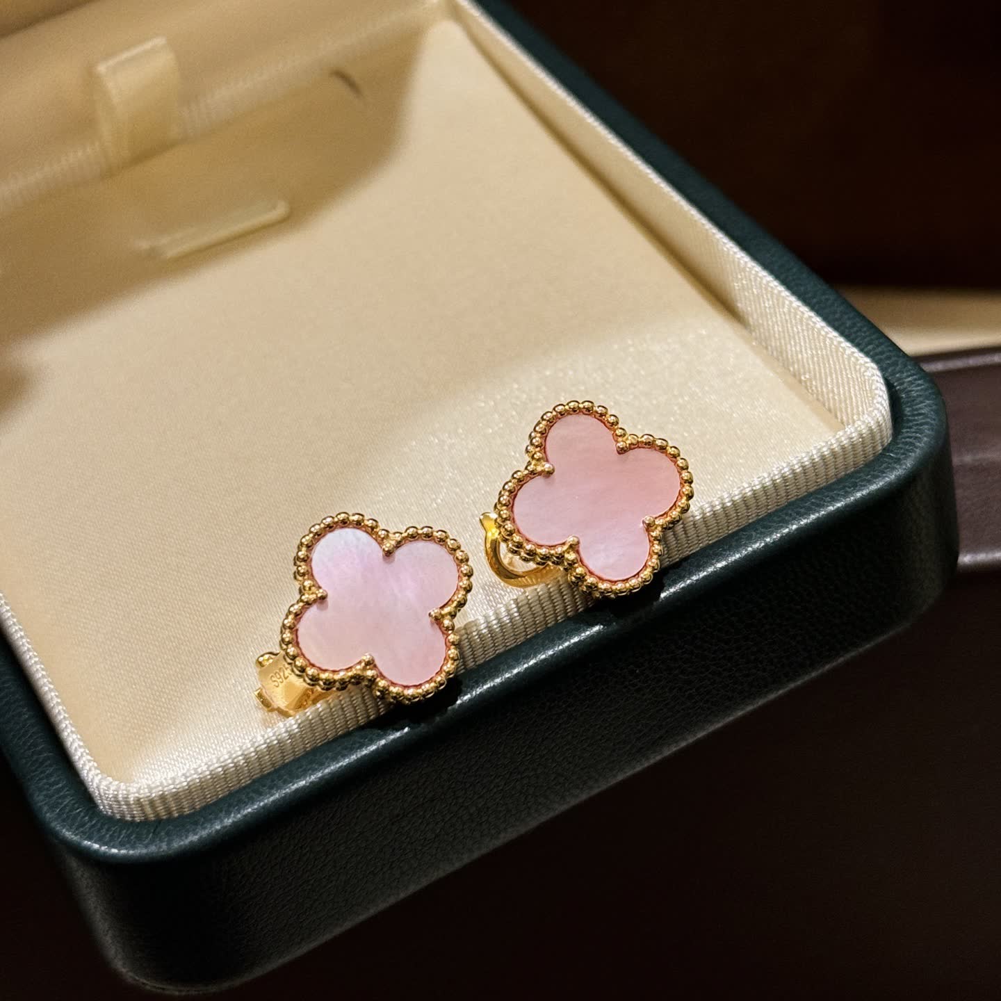 Van Cleef & Arpels Alhambra Pink Gold Earrings